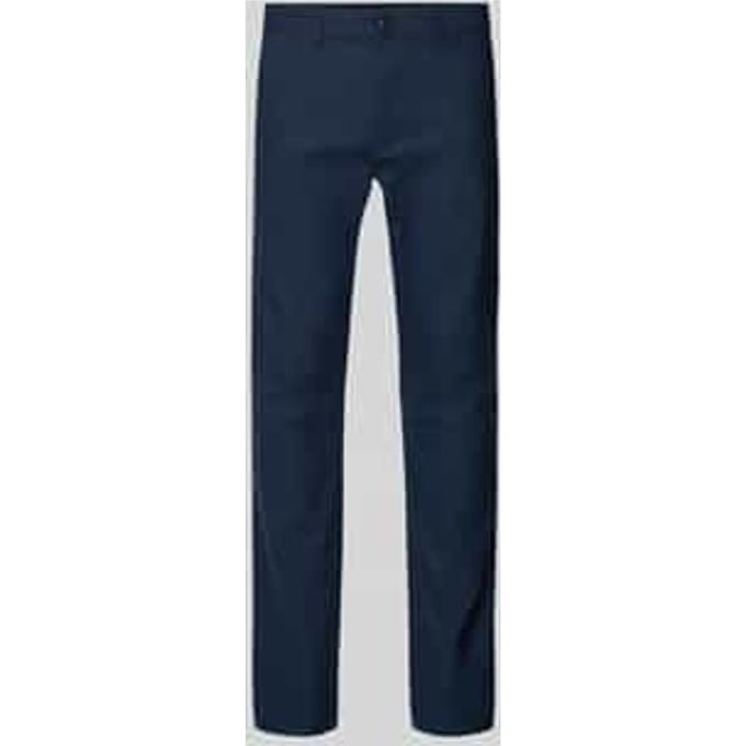 slim fit chino van katoenmix met linnen en met viscose