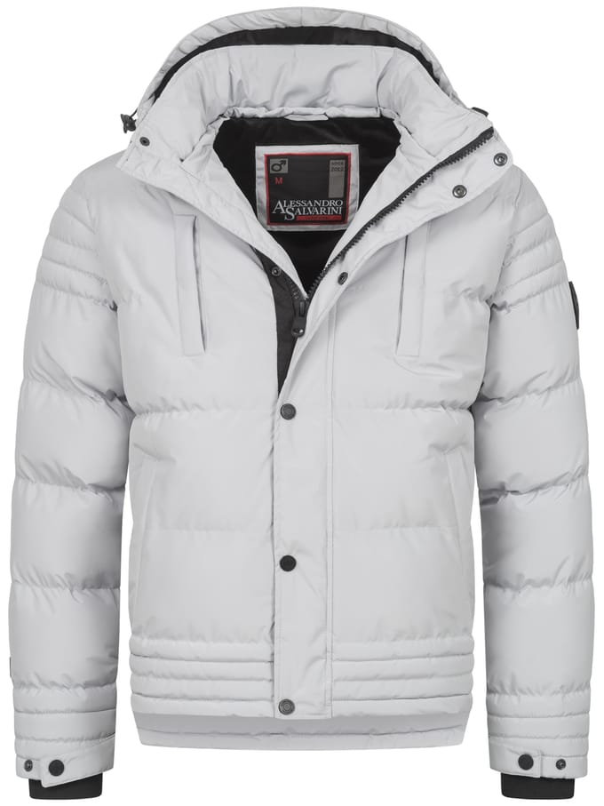 Alessandro Salvarini heren winterjas AS-281 met teddyvoering en afneembare capuchon