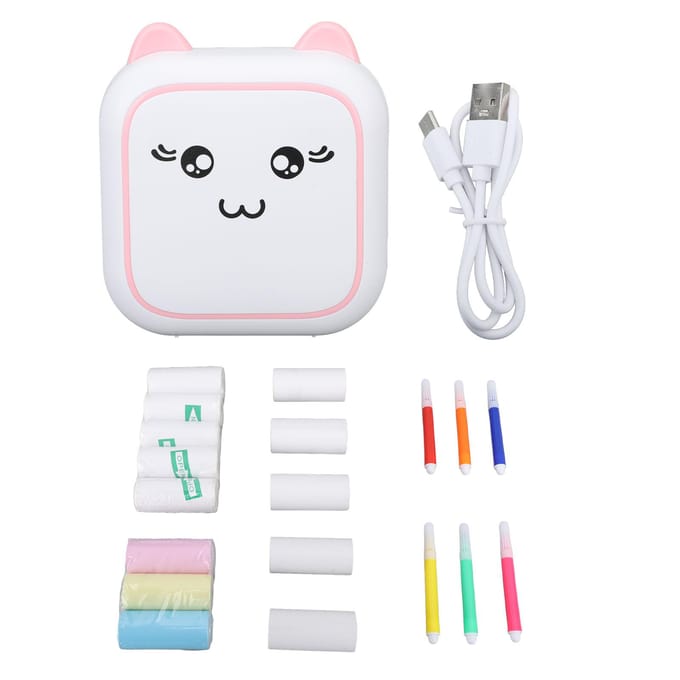 Bluetooth Mini Zakprinter Draagbare Thermische Printer met Printpapier voor Notities Journal Memo roze
