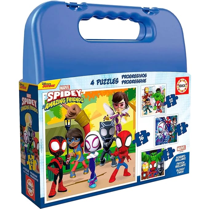 Progressive 6-9-12-16-delige spidey puzzelset Alpino