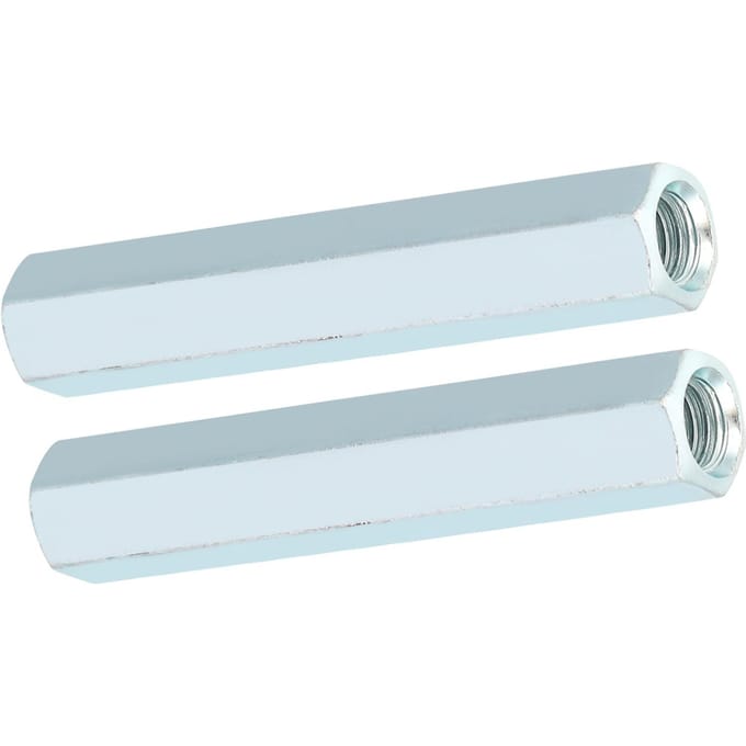 Lot de 2 écrous à tige longue M8 x 66, hexagonaux, à douille, entretoises filetées