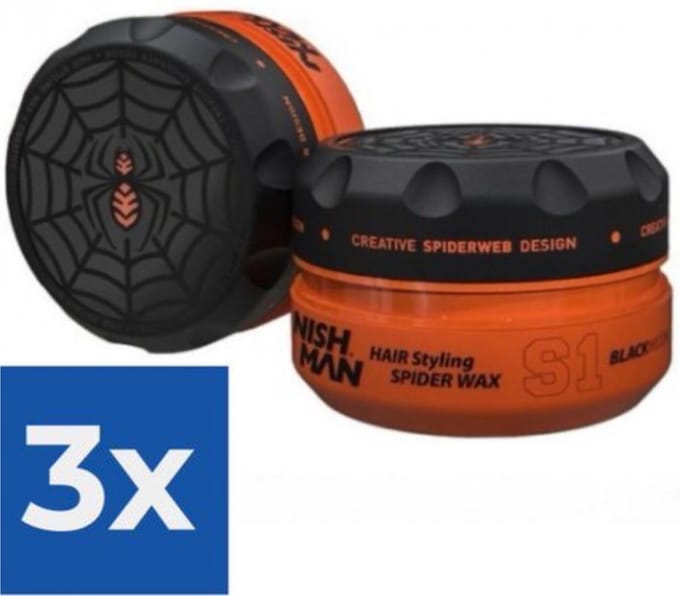HMAN STYLING SPIDER WAX S1 BLACK 3 STUKS