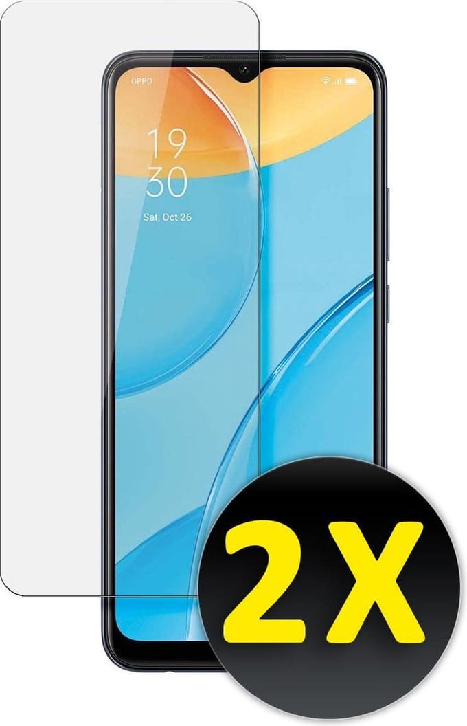 HB Glas Geschikt voor Oppo A15 & Oppo A15S Screenprotector Glas Gehard Tempered Glass - 2 Stuks