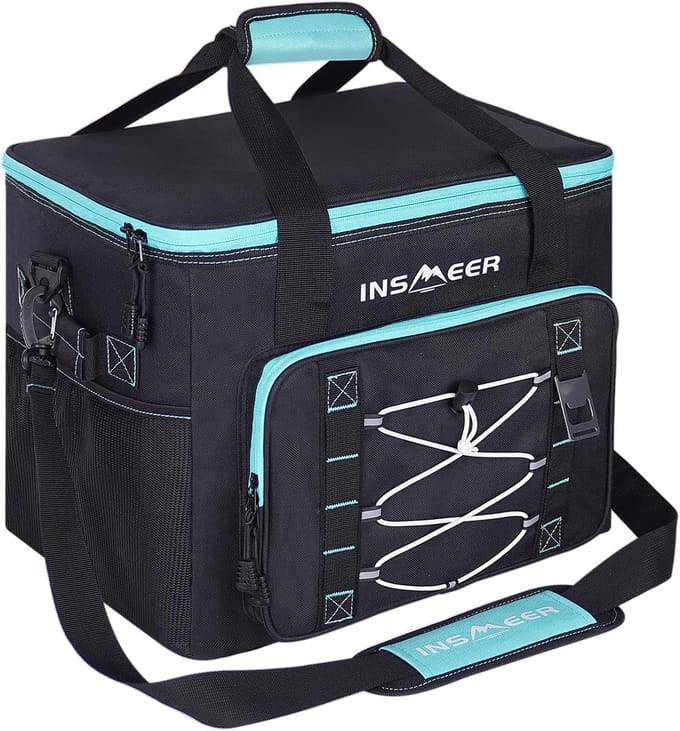 Koelbox 40L - Grote geïsoleerde koelers - Lekvrij en opvouwbaar - Perfect voor camping