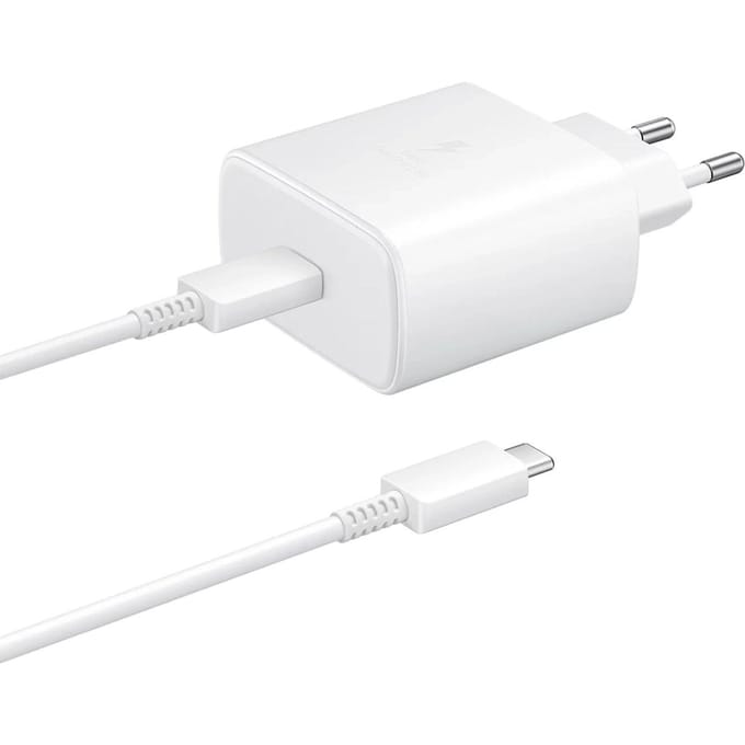 Chargeur Mural Samsung EP-TA845EWE 45W avec Câble USB-C de 1,8 m - Blanc