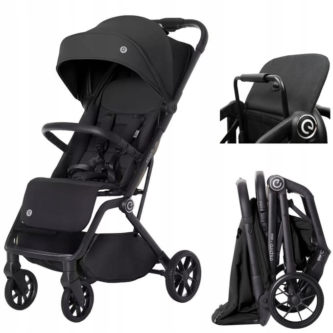 Espiro Else Kinderwagen - Lichtgewicht en Stijlvol - Zwart