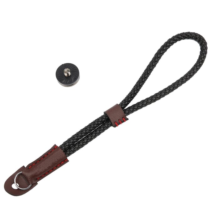 Sangle de sécurité en cuir PU SUNNYLIFE, dragonne, accessoires pour Insta360 ONE X2 black