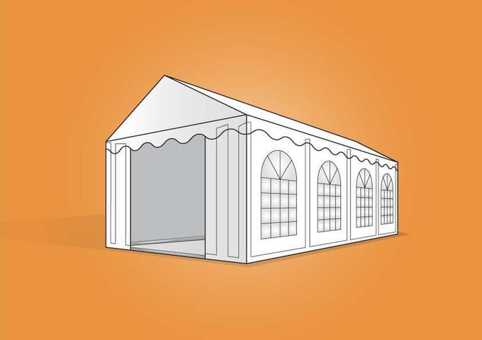 Ambisphere - Feesttent - Partytent - Opslagtent - 6x8m