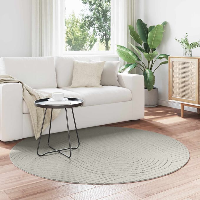 vidaXL - Binnen- - en - buitenkleed - PALMERAS - Groen - Ø - 200 - CM - Polyester