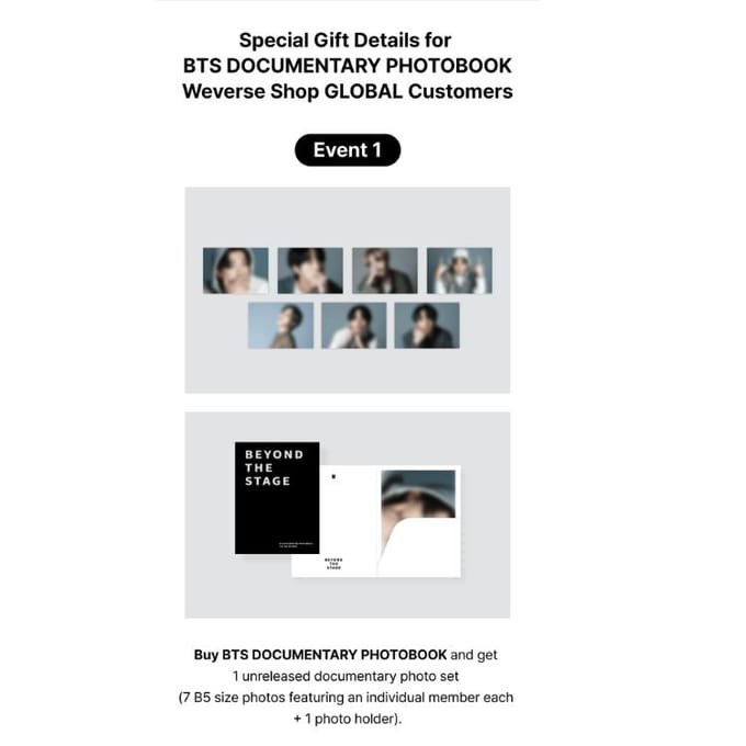 Selecteer POB BEYOND THE STAGE BTS Documentaire Fotoboek DE DAG WE ONTMOETEN Include Calendar white