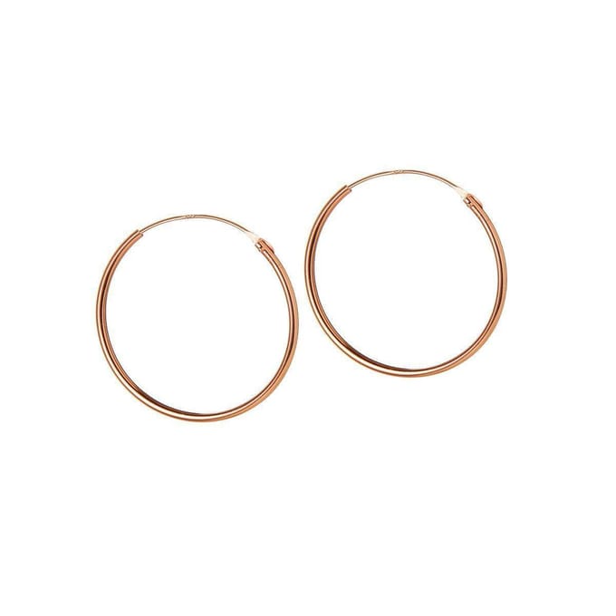 Rosé Goud Plated Hoops 25MM 1,2MM
