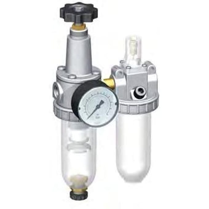 FRL 2-Delig G3/8'' 600l/min 0.5-10.0bar/7-145psi Semi-Automatisch Polycarbonaat Standaard 1