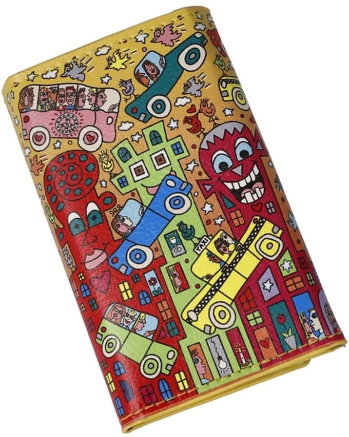 Goebel - James Rizzi | Sleuteltasje Not getting around the traffic | Pop Art - Sleutel mapje - 2 stuks