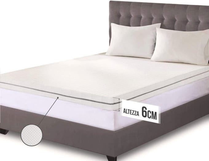 Traagschuim Topper - Matras Oplegger - Verbeter Slaapcomfort - Op Maat Gemaakt - 6 Cm Dikte - Geel