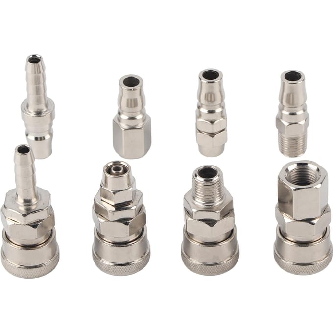 8 stuks 14  Pneumatische Snelkoppelingen Ontgrendelingsplug Stekker Connector Set voor Luchtslang