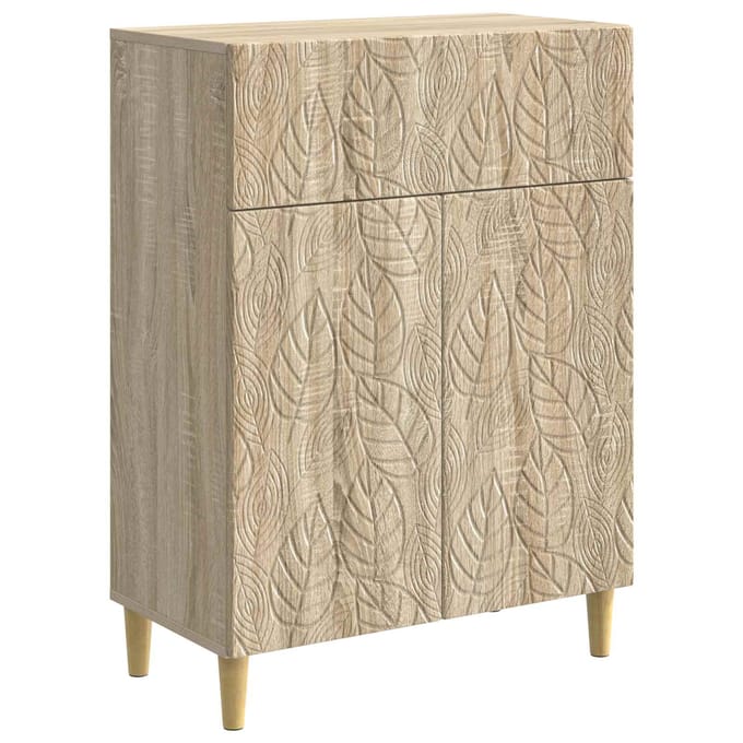 vidaXL - Dressoir - Sonoma - Eiken - 66 - x - 34,5 - x - 90 - cm - Bewerkt - hout
