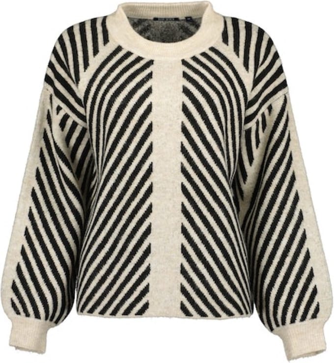 Blue Seven dames - Trui 248022 beige print maat 42