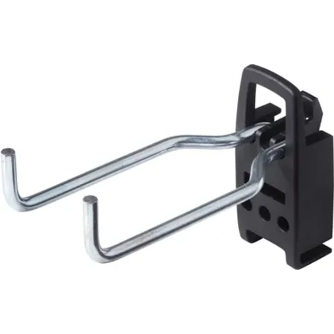 Wolfcraft 3 Dubbele Haken 60x35mm Voor Gaatjesboard- En Kastsysteem