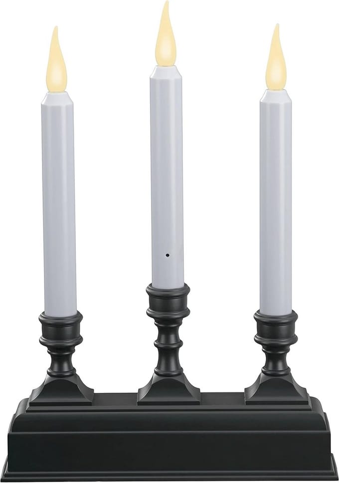 Batterij LED Venster Kandelaar met Sensor en 8 Uur Timer voor Raamdecoratie