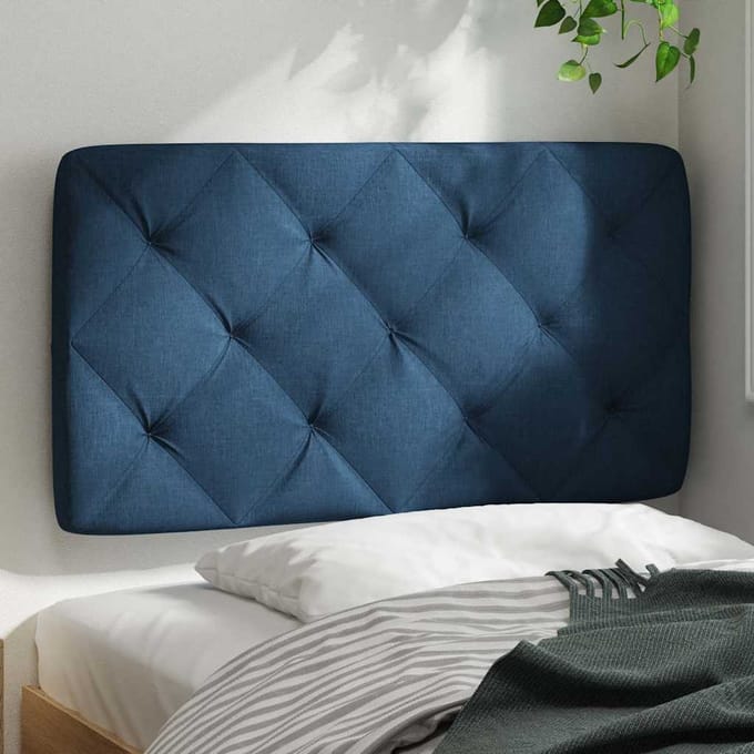 vidaXL - Hoofdbordkussen - 80 - cm - stof - blauw