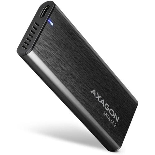AXAGON EEM2-SBC RAW BOX M.2 SSD-behuizing USB-C 3.2 Gen 2 10 GBit/s M.2 SATA 2242, 2260, 2280 EEM2-SBC