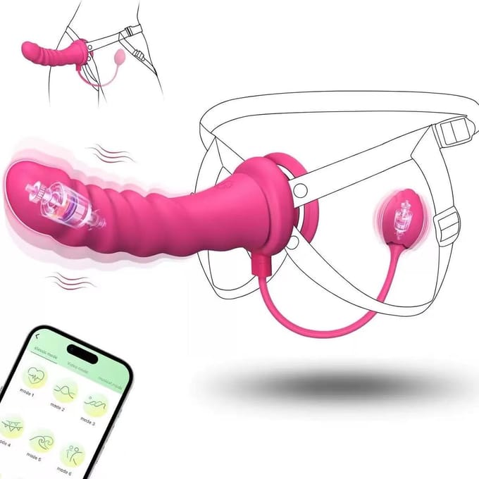 Strap on Vibrator met Harnas - Anale Vibrator - Voorbind Dildo