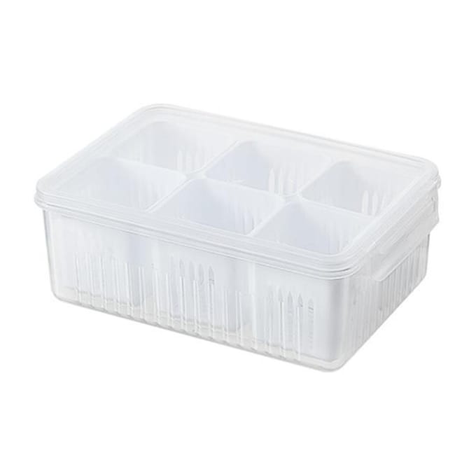 Gesneden Groene Ui Crisper Multifunctioneel Grote Capaciteit Koelkast Voedselopbergcontainer met white