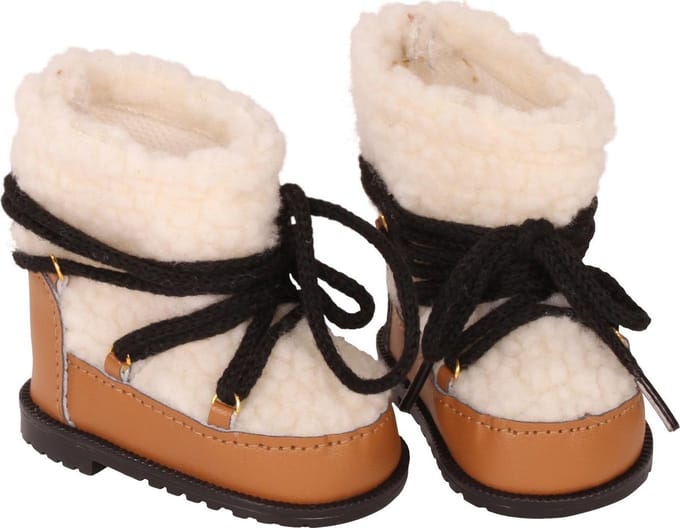 Götz poppenkleding winterboots bruin voor pop van 42-50cm