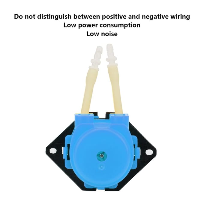 D2 2*4mm DC 24V DIY Peristaltische Vloeistofpomp Doseerpomp voor Laboratorium Analytisch(Blauw)