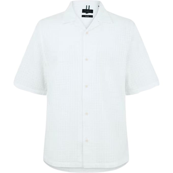 Ted Baker Heren Geometrisch Overhemd (Wit)
