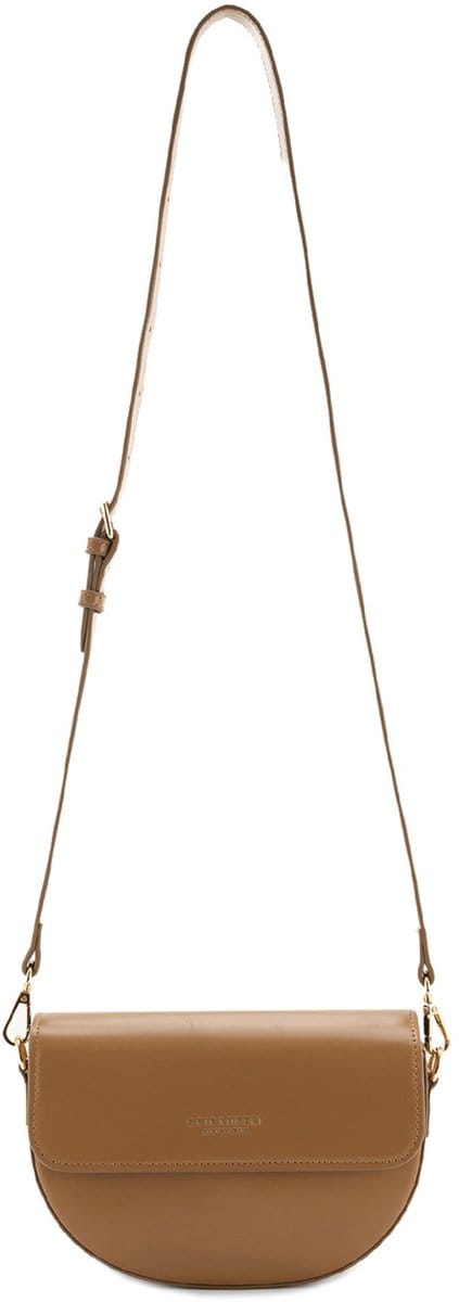 SEIDENFELT MANUFAKTUR schoudertas Arvaja Saddle Bag Toffee Lichtbruin