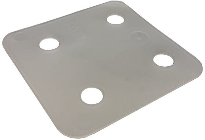 Gb Drukplaat zonder sleuf transparant 1 x 70 x 70mm KS 34701