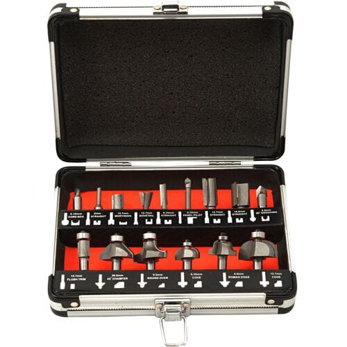 Kreator  KRT060185  Frezenset voor bovenfrees - 8 mm - 15 delig