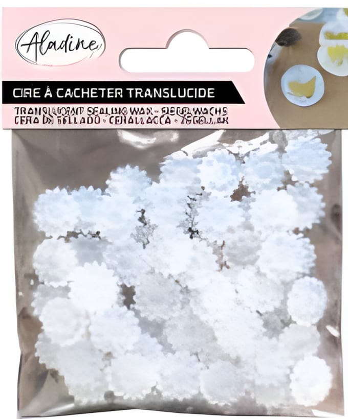 Aladine doorzichtige wax wit creatieve knutselset voor kinderen.