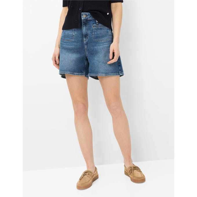 Brax Dames   Style BEACH B USED REGULAR BLUE, denim blauw regular, maat 40
