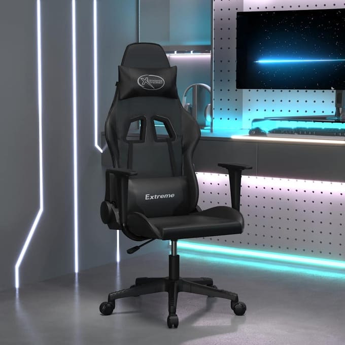 vidaXL - Gamestoel - kunstleer - zwart