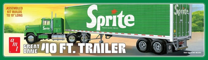 AMT Modelbouwpakket Militaire voertuigen - 1467 Great Dane - Sprite - 40ft Trailer - Amerikaanse Oplegger Plastic - 1:25 - Modelbouw