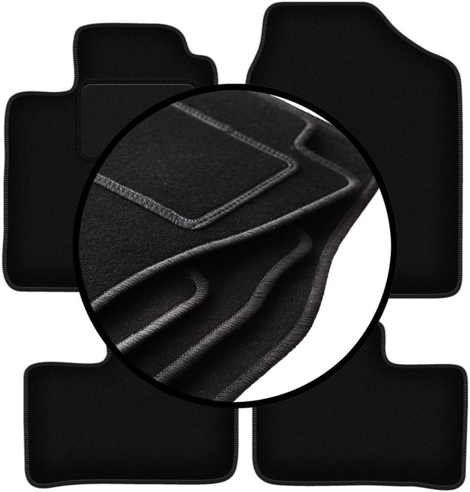 Complete set veloursmatten voor: Daihatsu Cuore VI hatchback (2003-2007)
