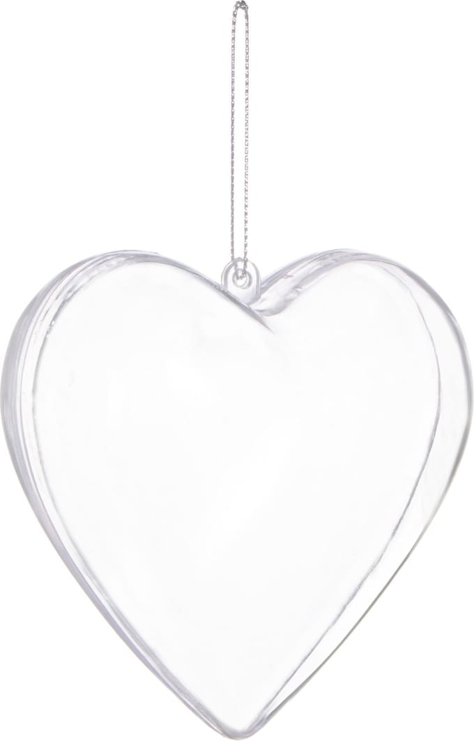 Springos Kerstbal | Kerstversiering | Onbreekbaar | Hobby/DIY Kersthart | 1 Stuk | 6 cm | Transparant