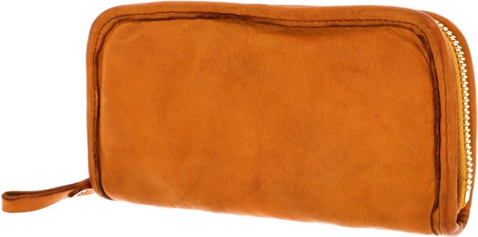 CAMPOMAGGI Leren Portemonnee Wallet Giallo Geel
