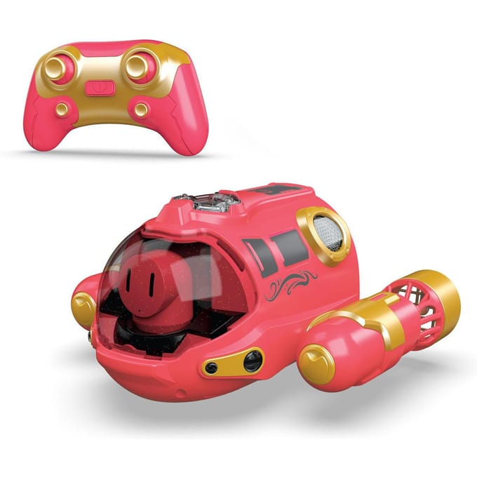 Motorboot met afstandsbediening, 2.4G Dual Propeller Afstandsbediening Boot Waterdicht gespoten speelgoed voor kinderen roze