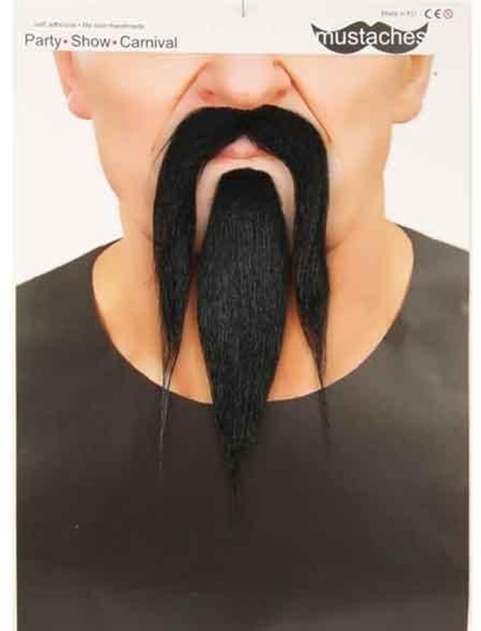 Snor + baard zwart Heng