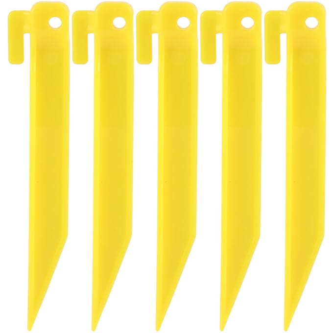 5 PIÈCES Piquets en Nylon Léger Clous de Sol Piquets à Vis pour Sol Gelé Surface Glacée yellow