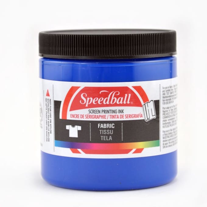 Fabric ink blue screen printing -Speedball