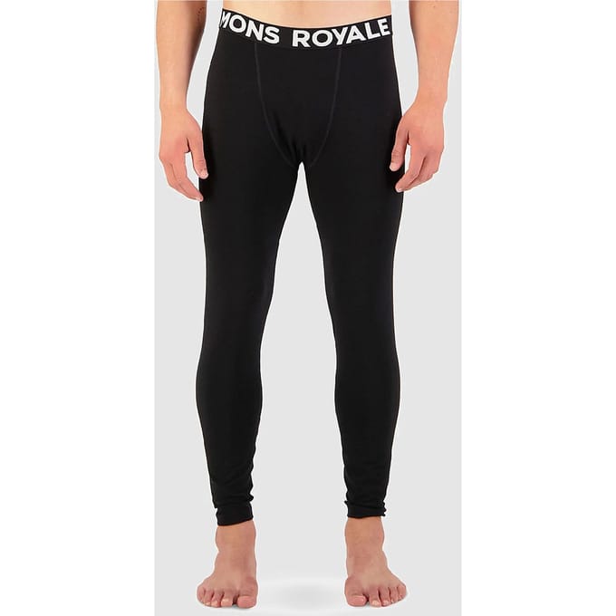 Mons Royale Cascade Merino Base Layer, thermobroek, heren, zwart
