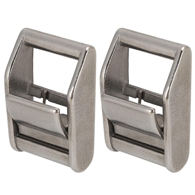 2 Pièces Boucles à Came en Acier Inoxydable 316 Robuste Pressage Sangle d'Arrimage Lashing Cargo 27mm gray