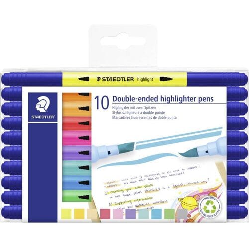 STAEDTLER markeerstiften dubbele punt - 10 kleuren