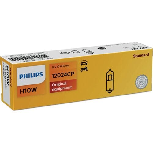 Gloeilamp PHILIPS  H10W 12V, 10W, 10 Stuk