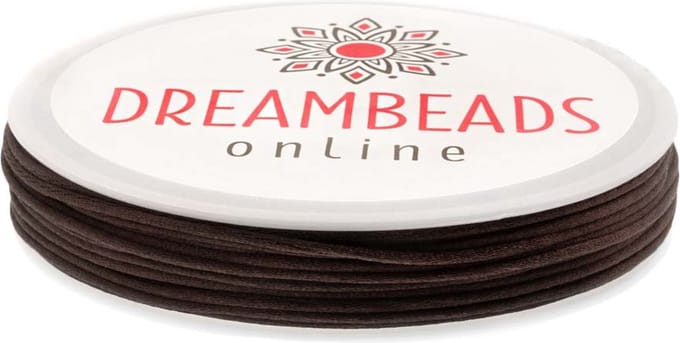 Satijnkoord (1 mm) Dark Brown (15 Meter)