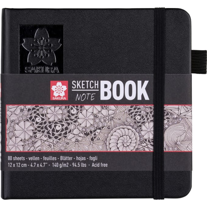 Sakura Schets/notitieboek 12 x 12 cm 80 pagina's crèmewit papier 140g